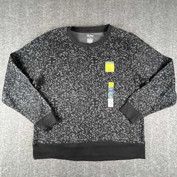 Tek Gear Tops - NWT Tek Gear Ultrasoft Fleece Sweatshirt Womens Size Large Gray Animal Print